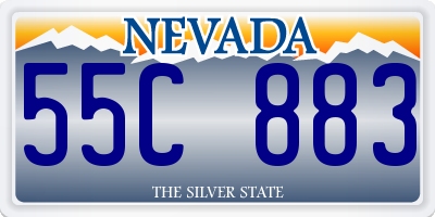 NV license plate 55C883