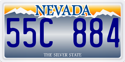 NV license plate 55C884