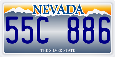 NV license plate 55C886