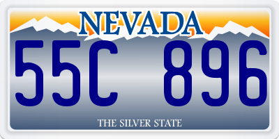 NV license plate 55C896