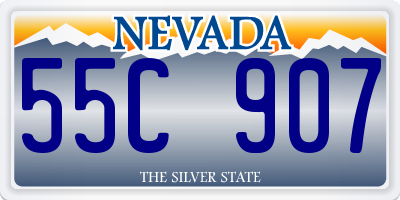 NV license plate 55C907