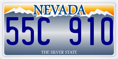 NV license plate 55C910