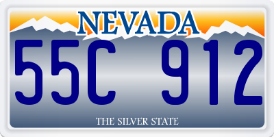 NV license plate 55C912