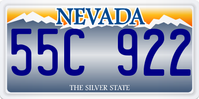 NV license plate 55C922