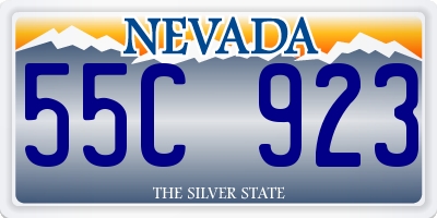 NV license plate 55C923