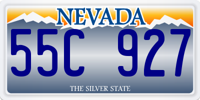 NV license plate 55C927