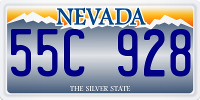 NV license plate 55C928