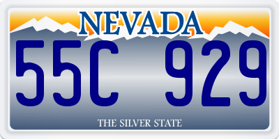 NV license plate 55C929