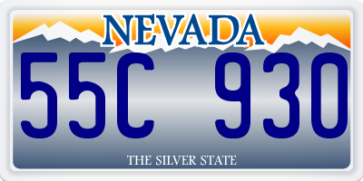 NV license plate 55C930