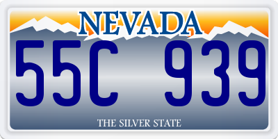 NV license plate 55C939