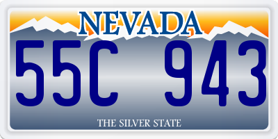 NV license plate 55C943