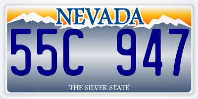 NV license plate 55C947