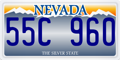 NV license plate 55C960