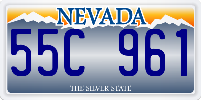 NV license plate 55C961