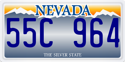 NV license plate 55C964