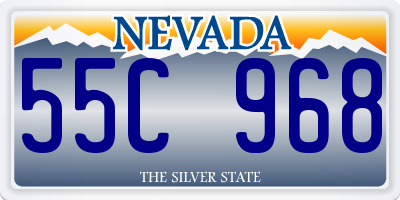 NV license plate 55C968