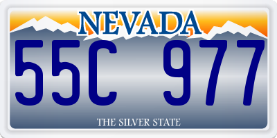 NV license plate 55C977