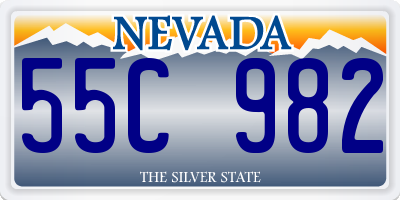 NV license plate 55C982