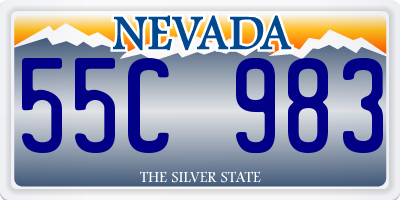 NV license plate 55C983