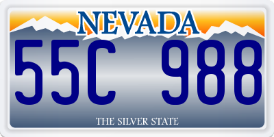 NV license plate 55C988