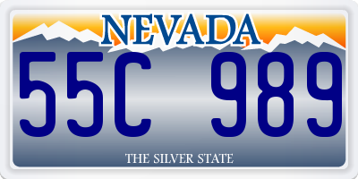 NV license plate 55C989