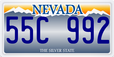 NV license plate 55C992