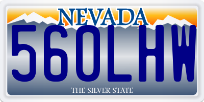 NV license plate 560LHW