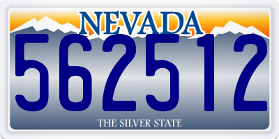 NV license plate 562512