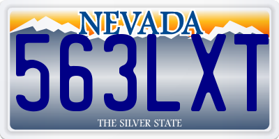 NV license plate 563LXT