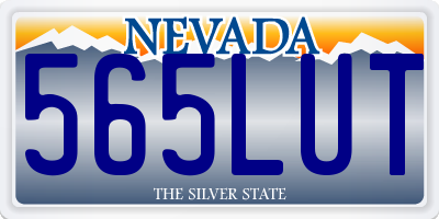 NV license plate 565LUT