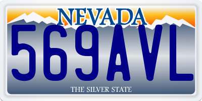 NV license plate 569AVL
