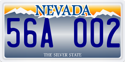 NV license plate 56A002