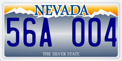 NV license plate 56A004
