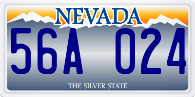 NV license plate 56A024