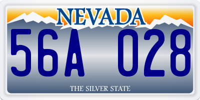 NV license plate 56A028