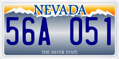NV license plate 56A051