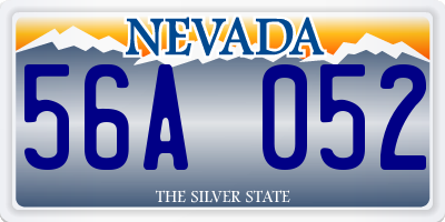 NV license plate 56A052