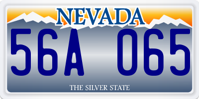 NV license plate 56A065