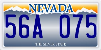 NV license plate 56A075