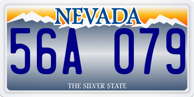 NV license plate 56A079