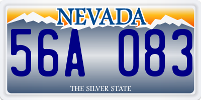 NV license plate 56A083