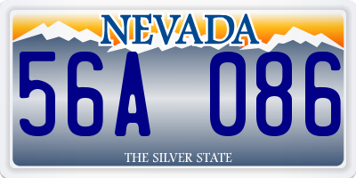 NV license plate 56A086