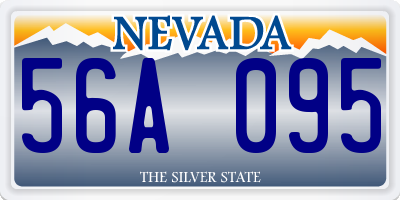 NV license plate 56A095