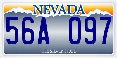 NV license plate 56A097
