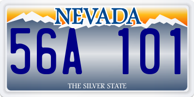 NV license plate 56A101