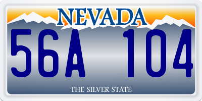 NV license plate 56A104