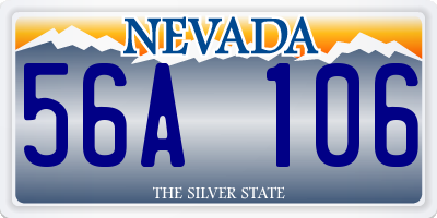 NV license plate 56A106