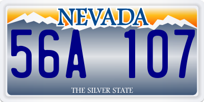NV license plate 56A107