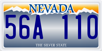 NV license plate 56A110