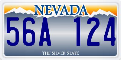 NV license plate 56A124